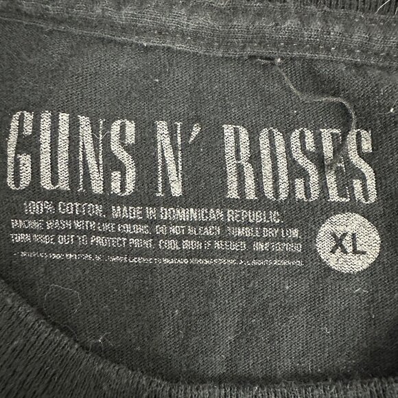 Guns N Roses Black Graphic Logo T Shirt Size XL Made In Dominican Republic - Picture 3 of 3